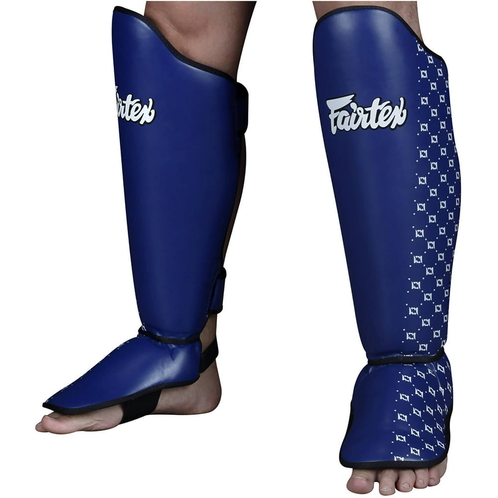 Fairtex Traditional Muay Thai Shin Guards Medium Blue