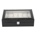 thumbnail image 1 of Caja De Reloj Opcional Negra/café, Con Caja De Almacenamiento De Almohadas, Con Vidrio Transparente Para El Hogar, Fácil De Observar Para La Tienda, 1 of 7