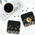 thumbnail image 5 of Bingfone Vintage Japanese White Cranes Leather Drinks Coasters With Set Of 6,Suitable For Home Kitchen,Coffee Cup Coasters Home Gift, 5 of 9