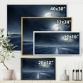 thumbnail image 4 of Designart 'Cloudy Full Moon Over Asphalt Road I' Nautical & Coastal Framed Canvas Wall Art Print, 4 of 5