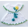 thumbnail image 1 of Woonie Handmade Woolen Floral Frock-White, 1 of 2