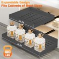 thumbnail image 4 of Pull out Drawers for Cabinets, Adhesive Peel and Stick, Roll out Shelves with 3 Rails, Expandable Cabinet Organizer for Kitchen Bathroom Pantry Organization Storage, Adjustable Width 12.4'' - 20.47'', 4 of 4