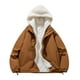 thumbnail image 1 of Kalauyu Men's Winter Hooded Fake Two-piece Spliced Cotton Coat Retro Thickened Warm Windproof Parkas Jacket, 1 of 3