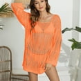 thumbnail image 2 of Plebaso Maillot de Bain à Manches Longues pour Femmes Robe de Plage Ajourée Tenue de Vacances pour Femmes, 2 of 7
