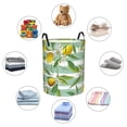 thumbnail image 4 of Rateoe Lemon Pattern Round Laundry Hamper Basket, Tall Hamper Basket for Blanket Storage, Nursery Clothes Hamper for Laundry in Bedroom and College Dorm-Small, 4 of 6
