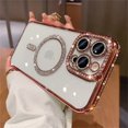thumbnail image 4 of Luxury Diamond Glitter Magnetic Charging Silicone Soft Case For iPhone 15 14 13 12 Pro Max Plus, 4 of 4