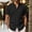 ♂0464-Black, variant on REZUOFI Mens Linen Short Sleeve Lapel T Shirt Solid Pocket Breathable Casual Loose for Summer Sports Daily