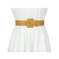 thumbnail image 4 of Cinturones Pure para Damas Talla Grande INSPIRE CHIC, Cinturón de Hebilla Rectangular Ajustable de Cintura Ancha para Vestido 35.04-41.34" Amarillo, 4 of 4