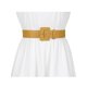thumbnail image 4 of Cinturones Pure para Damas Talla Grande INSPIRE CHIC, Cinturón de Hebilla Rectangular Ajustable de Cintura Ancha para Vestido 35.04-41.34" Amarillo, 4 of 4
