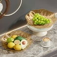 thumbnail image 5 of VQPeo Plastic Fruit Bowl, Flower Shape Fruit Basket Holder, Kitchen Counter Storage for Food Vegetable and Fruit(Gold), 5 of 5