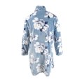 thumbnail image 2 of Miss Elaine Women's Fleece Floral-Print Zipper Short Robe, 2 of 2