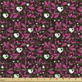 thumbnail image 2 of Romantic Fabric by the Yard Upholstery, Abstract Graphical Designed Ornamental Heart Love Motifs Leaves Pattern, Decorative Fabric for DIY and Home Accents, Dark Maroon Hot Pink by Ambesonne, 2 of 5