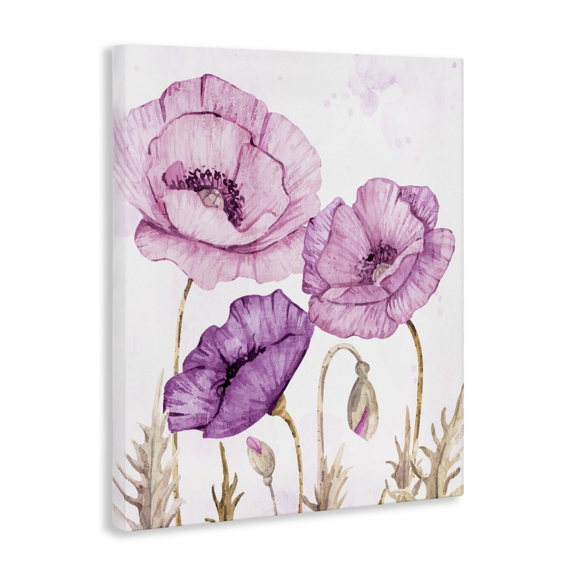 Stupell Industries Bright Purple Poppies Canvas Wall Art, design by Kim Allen