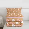 thumbnail image 5 of Erosebridal Cute Bowknot Daisy Twin Comforter Sets,Cartoon Flowers Blossom Bedding Set For Girls Kids,Orange White Pink, Reversible 2 Pieces, 5 of 7