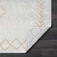 thumbnail image 6 of Laddha Home Designs 7.75' x 9.75' Geometric Diamond Rectangular Area Throw Rug - Cream, 6 of 8