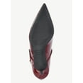 thumbnail image 6 of Scoop Women's Faux Leather Pointed Toe Strappy Kitten Heel Shoes, 6 of 7