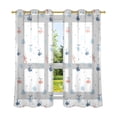 thumbnail image 6 of Yayeee Window Curtains Light Filtering 63"x42" Grommet Panel Pair Home Living Room Decor, Airplay Pattern, 6 of 7