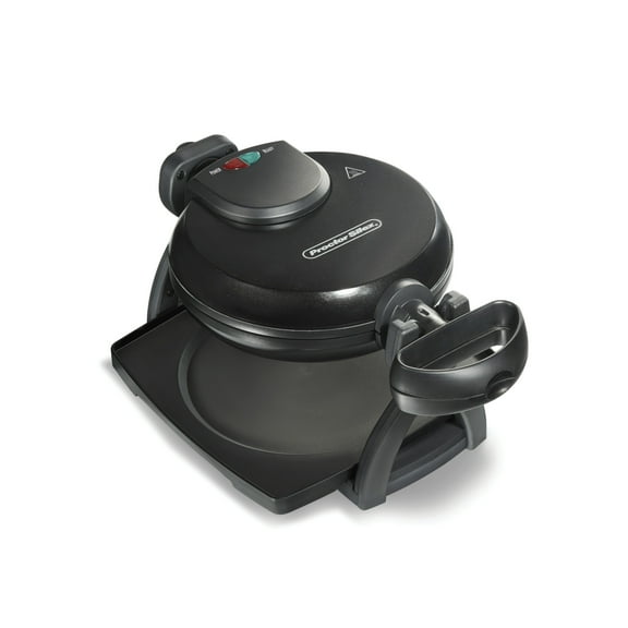 Proctor Silex Belgian Waffle Maker with Removable Non-Stick Grids, Roataing Waffle Iron, Black