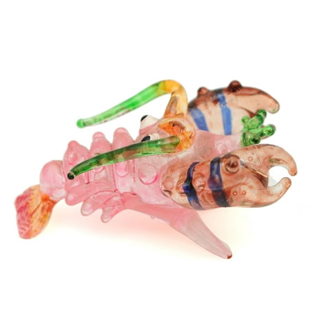 Lobster Blown Glass Animal Figurines Clear Art Glass Collectible Gift