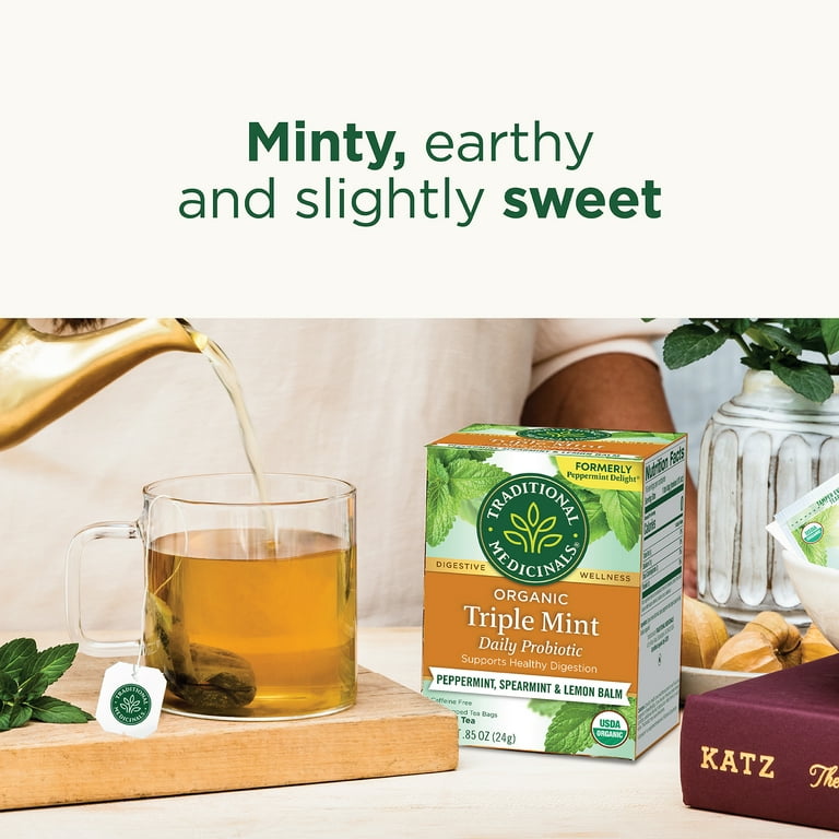 Traditional Medicinals Triple Mint, Tea Bags, 16 Ct - Walmart.com