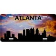 thumbnail image 1 of Atlanta Skyline Silhouette Metal License Plate, 1 of 2