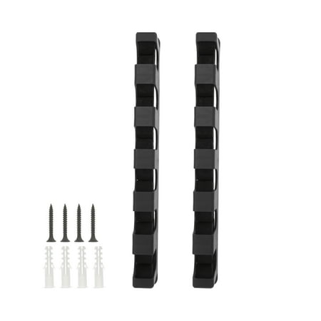 Unique Bargains 1 Set Fishing Rod Holder Horizontal Fishing Pole Holder Rod Holders for Wall Fishing Pole Holders for Garage Boats Black