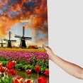 thumbnail image 3 of JEUXUS Shower Curtain Landscape Paintings Traditional Dutch Windmills Multiple Sizes White, 3 of 6
