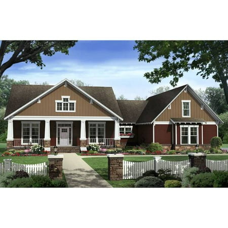 TheHouseDesigners-8561 Country House Plan with Basement Foundation (5 Printed Sets)