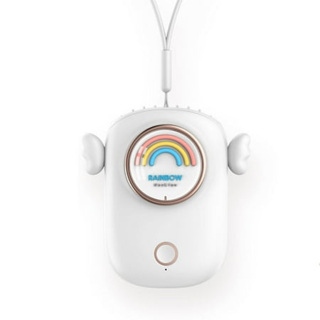 

Thinsont Portable Fan Rechargeable Travel Adjustable Summer Personal Desktop Cooler Brushless Home Indoor Outdoor Sleeping Cooling White