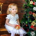 thumbnail image 3 of 10Pcs Christmas Glitter Artificial Poinsettia Flowers Xmas Poinsettia Artificial Wedding Flowers Decorations Xmas Tree Ornaments for Party Favors, 4.4inch, 3 of 9
