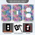 thumbnail image 3 of Yayeee Duplex Wall Plate 1-Gang 4.5"x2.7" Home Receptacle Light Switch Decorative Outlet Cover, Gradient Starfish Pattern, 3 of 7