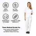 thumbnail image 6 of Women's Scrub Sets, Scrub Top and Pants (White, Medium), 6 of 7