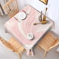 thumbnail image 2 of Pink Gold Wave Marble Square Tablecloth,Waterproof Square Table Cover,Wipeable Spillproof Washable Table Cover for Home Kitchen Party Decor 60"x60"(152x152cm), 2 of 6