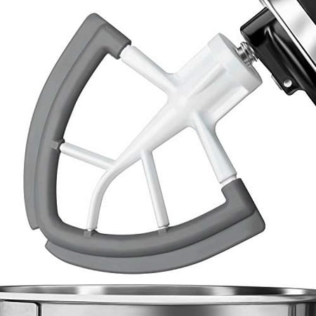 

Flex Edge Beater For Kitchenaid Kitchen Aid Mixer Accessory Kitchen Aid Attachments For Mixer Fits Tilt-Head Stand Mixer Bowls For 4.5-5 Quart Bowls Beater With Silicone Edges White