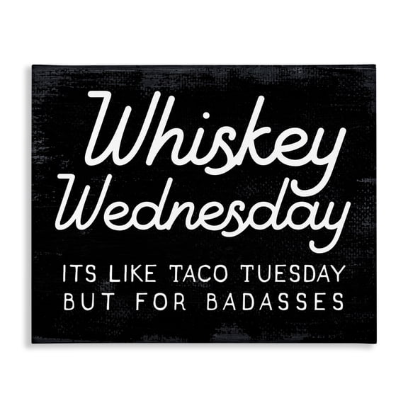 Stupell Industries Modern Funny Whiskey Wednesday Canvas Art, 30 x 24, by Lil' Rue