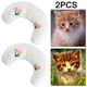 thumbnail image 1 of 2 Uds. Almohada Bonita para Gatos Esponjosa Reposacabezas Pequeños en Forma U () Blanco, 1 of 5