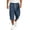 Dark Blue, variant on Men's Plaid Capri Cargo Pants Daily Street Check Pattern Breathable Woven Fabric Big Side Cargo Pockets Athletic Cropped Shorts White M