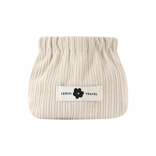 Pochette Organisatrice Cosmétique en Velours Côtelé, Sac de Rangement Portable à la Mode pour Rouges à Lèvres et Maquillage pour Femmes