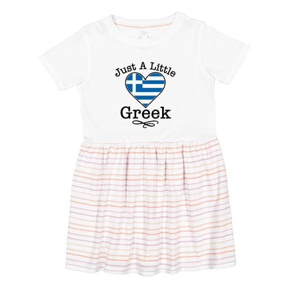 Inktastic Just a Little Greek Heritage Girls Toddler Dress