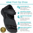 thumbnail image 2 of Vive Post Op Shoe - Lightweight Medical Walking Boot with Adjustable Strap - Orthopedic Recovery Cast Shoe for Post Surgery, Fractured Foot, Injured Toes, Stress Fracture, Sprains - Left or Right Foot, 2 of 9