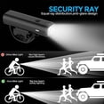 thumbnail image 4 of Juego de luces para bicicleta (delantera y trasera), luces LED para bicicleta, 2 modos de iluminación, recargables por USB, resistentes al agua, 400 lúmenes, 4 of 5