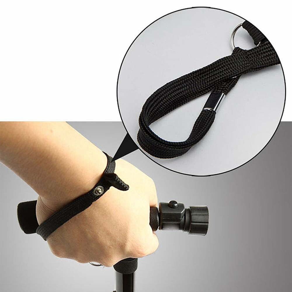 2 Pack Folding Walking Cane with 6 LED Lights, 5-Level Adjustable Height, 360° Anti-Slip Pivoting Base, Lightweight Aluminum T-Handle Walking Stick for Elderly
