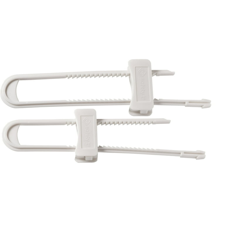 Safety 1st White Plastic Cabinet Slide Locks 2 pk Safety 1st White Plastic Cabinet Slide Locks 2 pk
