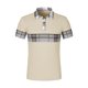 thumbnail image 4 of Blusa y camisa de manga corta con cuello vuelto para hombre, moda a rayas, botones, versátil, blusa de manga corta con cuello vuelto, abrigo de poliéster para hombre, 4 of 5
