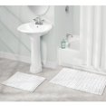 thumbnail image 3 of mDesign Bathroom 3 Piece Rug Set, Cotton, Water Absorbent Bath Mats, White, 3 of 9