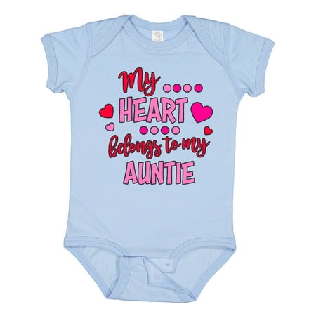 

Inktastic My Heart Belongs to My Auntie Gift Baby Boy or Baby Girl Bodysuit