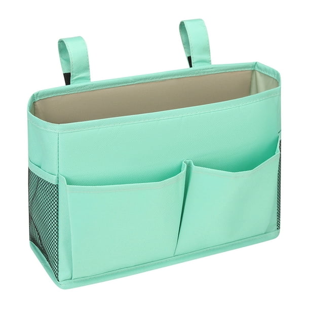 Organizador de mesilla de noche de gran capacidad, arcón de almacenamiento para cabecero, soporte para teléfono, para dormitorio, estante de noche, almacenamiento vertical, portátil, de