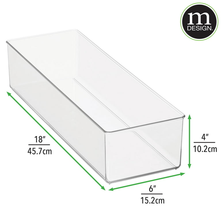 mDesign Plastic Drawer Organizer Square Box, Storage Organizer Bin  Container; for Closets, Bedrooms, Use for Leggings, Socks, Ties, Jewelry