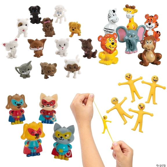 Bulk 192 Pieces 1" - 2" Mini Toys Fun Assortment Set
