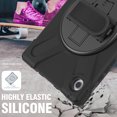 thumbnail image 3 of For Samsung Galaxy Tab A8 Case 10.5 inch SM-X200/X205/X207, 360 Hand Strap, Shoulder Strap, Kickstand, Rugged Drop Protection, Black, 3 of 6